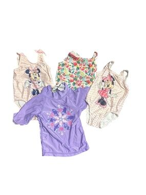 Girls Swimsuit Bundle with Purple Rash Guard 12-18m